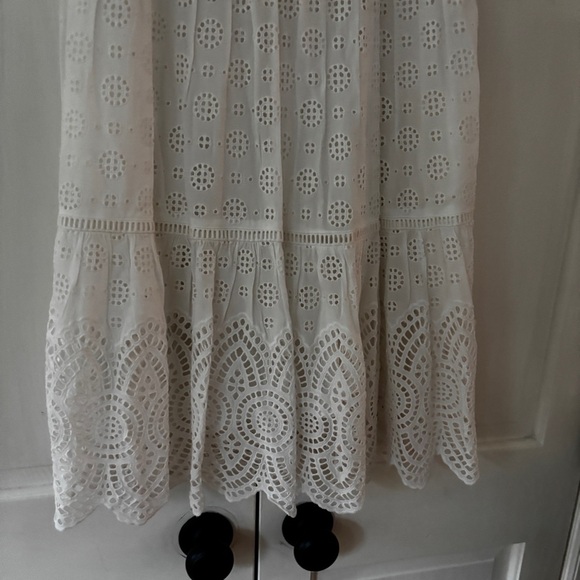 Ulla Johnson Simone Puff Sleeve Eyelet‎ Shift Dress Size 2 White Bridal Lace - Picture 12 of 16